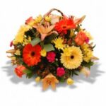 Basket Of Mixed Flowers